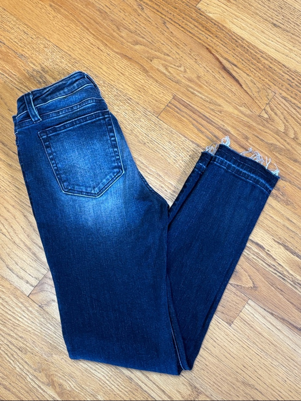 -Miss Me Skinny Ankle 9" High Rise Dark Wash Patchwork Star Love Y2K Jean W/26 - Picture 6 of 15